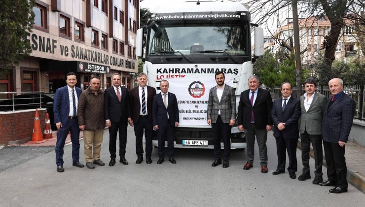 Taksi, minibüs ve kamyon şoförleri deprem bölgesine yardım TIR’ı gönderdi