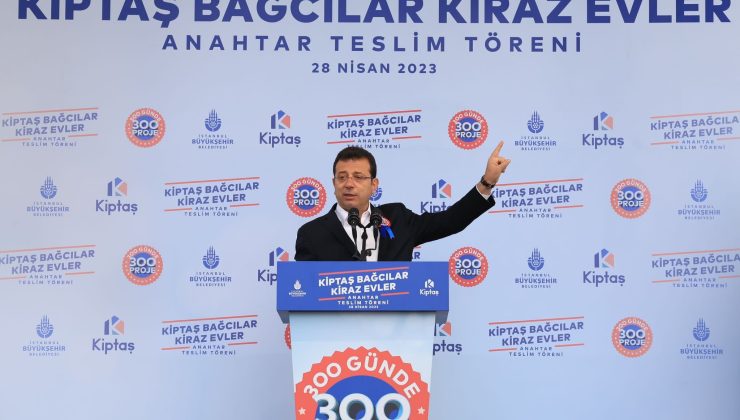 İMAMOĞLU BAĞCILAR’DA ANAHTAR TESLİM TÖRENİNDE KONUŞTU