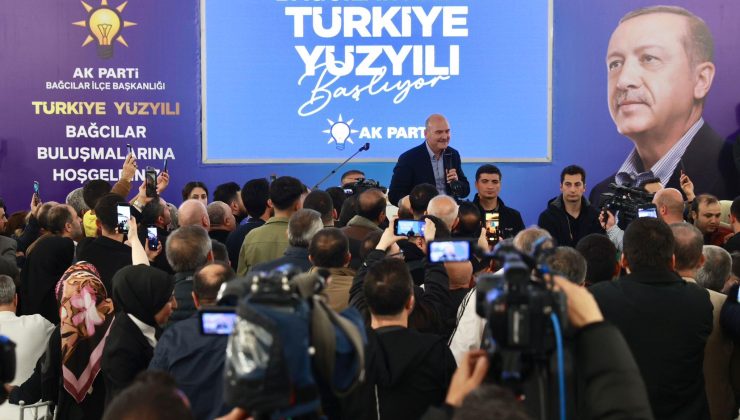 Bakan Soylu Bağcılar’da “Tayyip Erdoğan gibi liderler Türkiye’ye 100 yılda bir gelir” diye Konuştu
