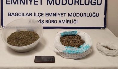 Bağcılar’da polisin takip ettiği zanlının üzerinden uyuşturucu çıktı