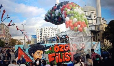 AK Parti Bağcılar’da Gazze’deki kız çocukları için balonlar uçurdu