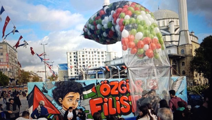 AK Parti Bağcılar’da Gazze’deki kız çocukları için balonlar uçurdu